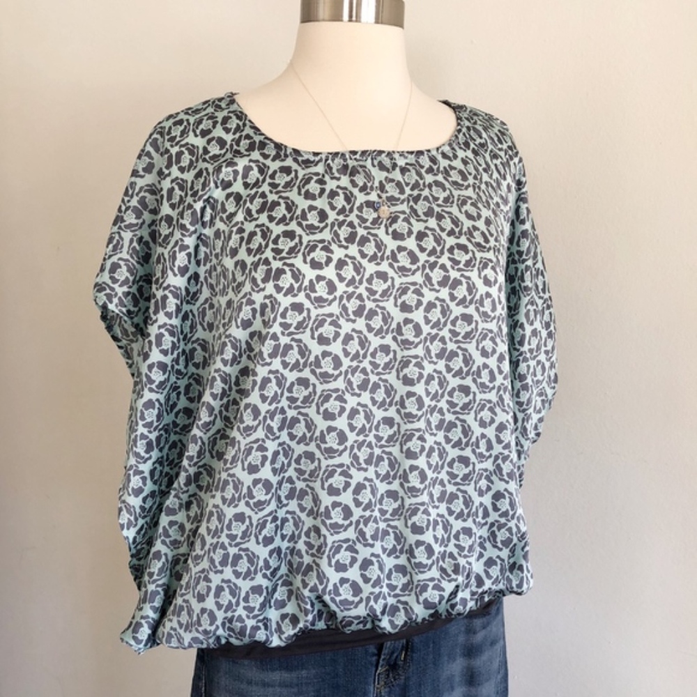 Tua Plus Floral Print Kimono Blouse